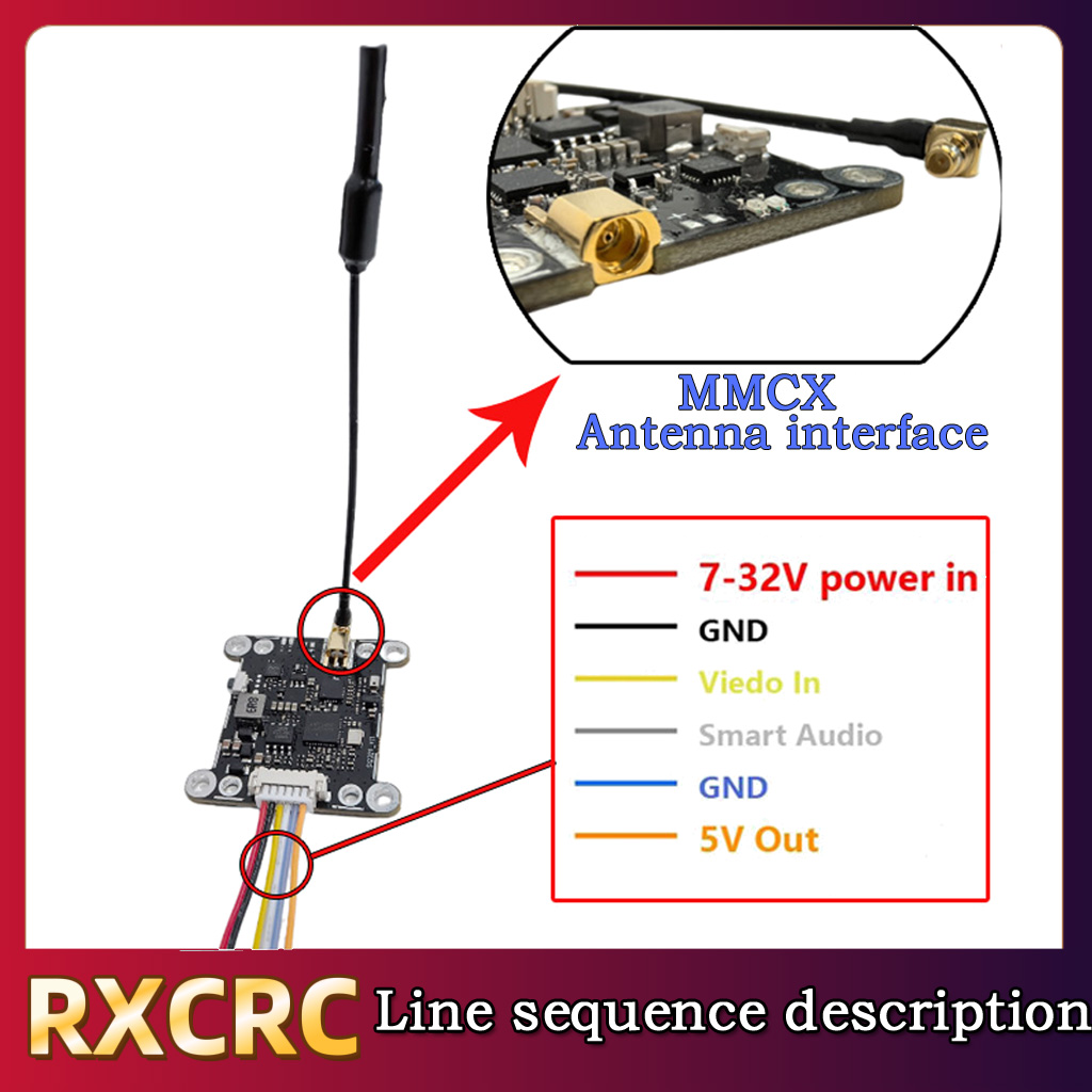 Módulo RXCRC 5.8G 48CH 1.6W VT - Fpv Drone Vtx avaliação e preço